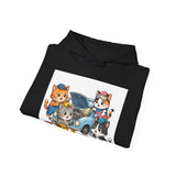 Garage Cat Crew - Hoodie | Team Cats Fixing Car