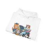 Garage Cat Crew - Hoodie | Team Cats Fixing Car