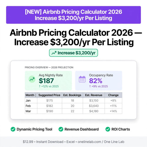 Airbnb Pricing Calculator 2026 — Increase $3,200/yr Per Listing high CVR