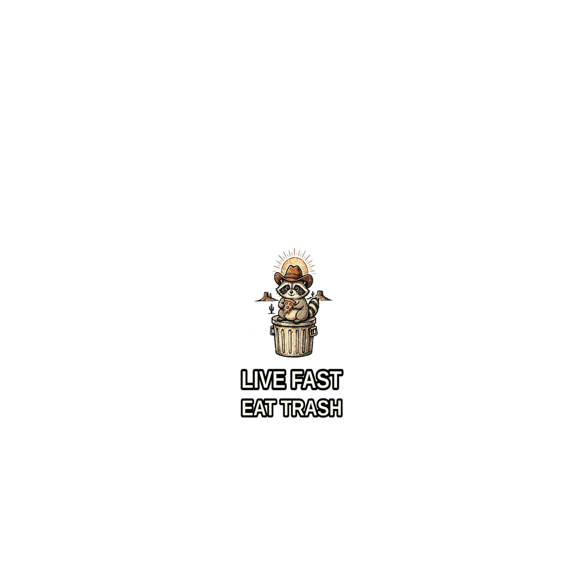 Flat tee Cowboy Raccoon Shirt - Funny Western Trash Panda Tee chest 0.34 - SAME DESIGN 2000x2000