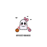 Flat tee Coquette Bow Ghost Halloween Tee chest 0.34 - SAME DESIGN 2000x2000