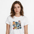Lifestyle woman wearing garage-cat-crew-team-cats-fixing-car-tee tee - SAME DESIGN verified