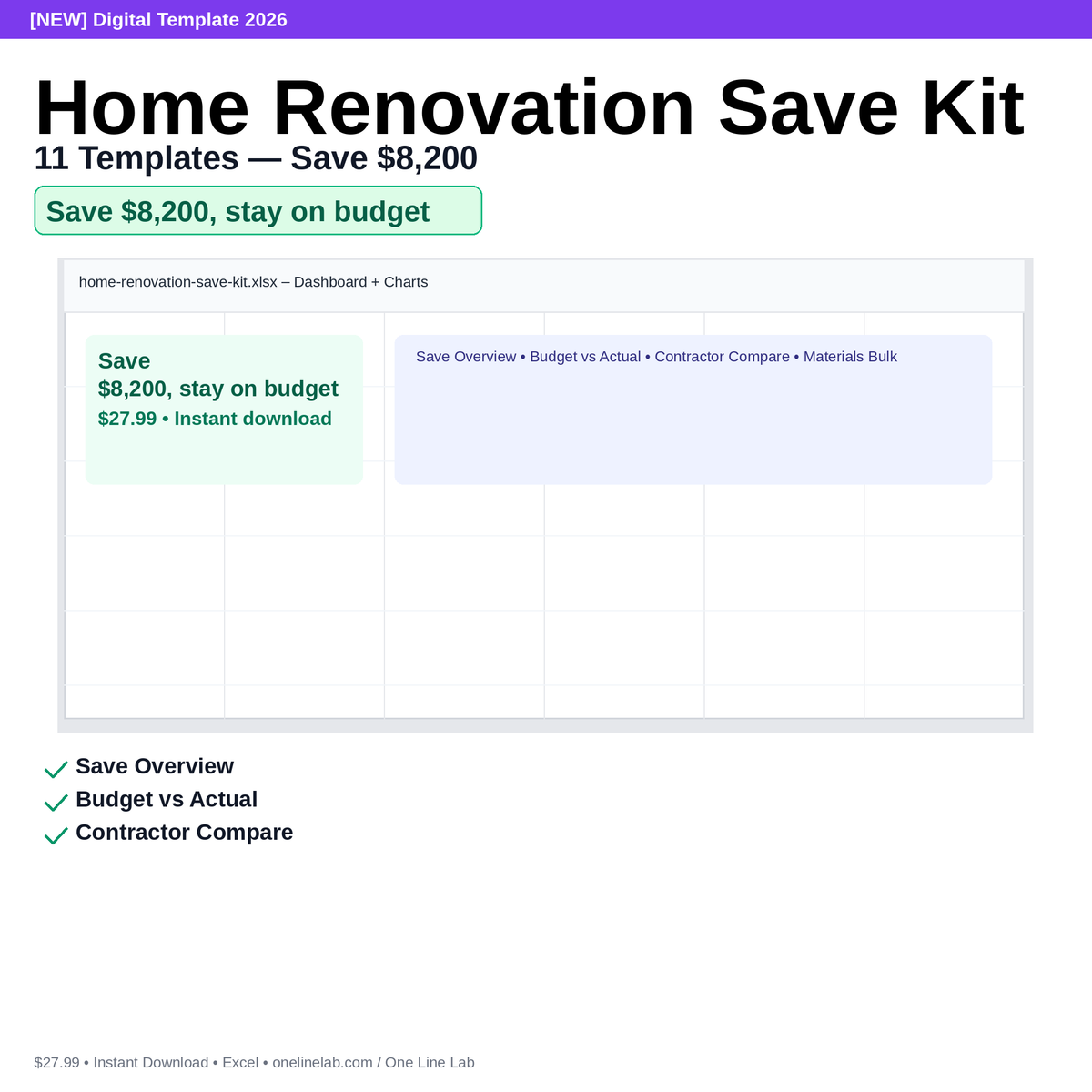 Home Renovation Save Kit — 11 Templates — Save $8,200 preview