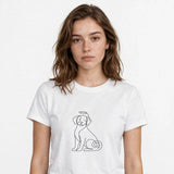 Lifestyle woman wearing In Dog We Trust - Dog Mom Shirt - SAME DESIGN chest 0.64
