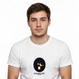 Lifestyle man wearing Is He Dead Yet Raven Crow Halloween Shirt - SAME DESIGN chest 0.68 FINAL raven crow iced coffee impatient 440px
