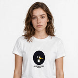 Lifestyle woman wearing Is He Dead Yet Raven Crow Halloween Shirt - SAME DESIGN chest 0.60 FINAL raven crow iced coffee impatient 440px