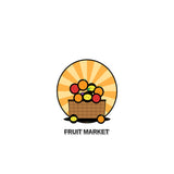 Flat tee Maximalist Fruit Basket - Market Shirt chest 0.34 - SAME DESIGN 2000x2000
