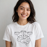 Lifestyle woman wearing My Brain Has 100 Tabs Open - Funny ADHD Shirt