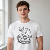 Lifestyle man wearing my-cat-is-my-emergency-contact - cat is emergency contact tee