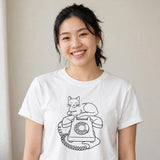 Lifestyle woman wearing my-cat-is-my-emergency-contact - cat is emergency contact tee