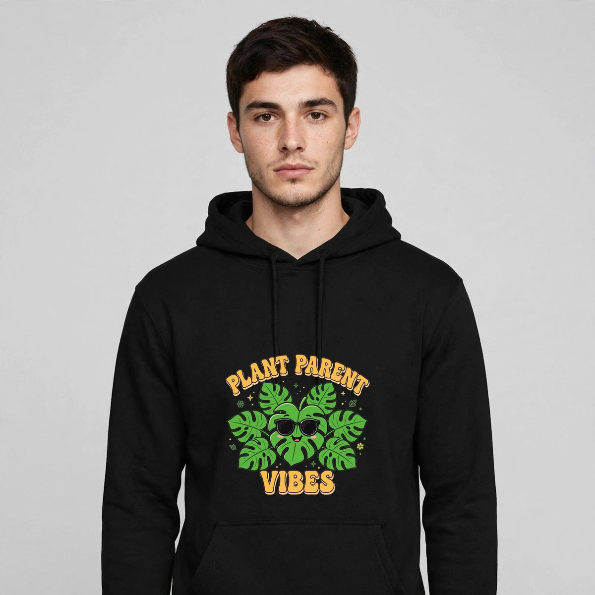 male black hoodie head to waist transparent 480px clean on black