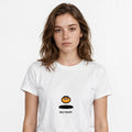Lifestyle woman wearing Retro Tiger Graphic Tee - Vintage Animal Shirt - SAME DESIGN chest 0.60