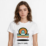 Lifestyle woman wearing Salty Girl Vintage Tee - Sarcastic Shirt - SAME DESIGN chest 0.60 thick commercial transparent 4500x5400