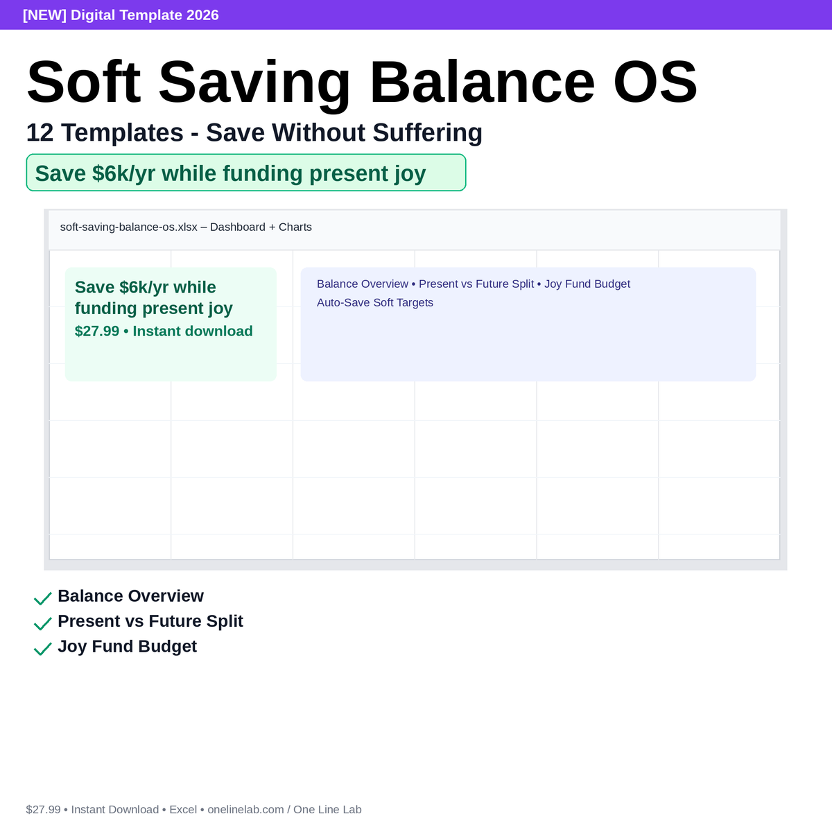 Soft Saving Balance OS - 12 Templates - Save Without Suffering preview