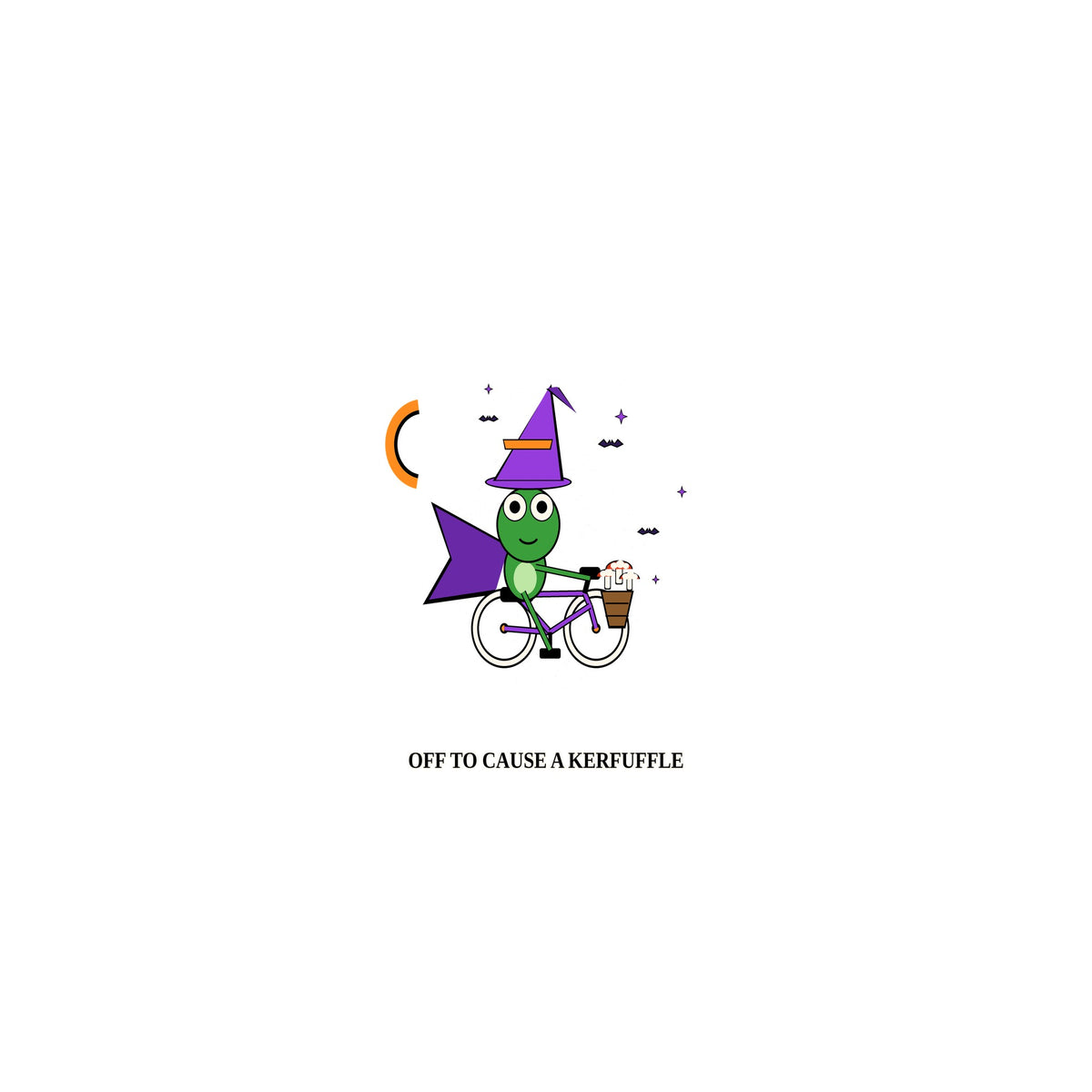Flat tee Witch Frog Shirt - Off To Cause A Kerfuffle Halloween Tee chest 0.34 - SAME DESIGN 2000x2000