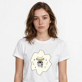 Lifestyle woman wearing Support Your Local Trash Panda Gardening Raccoon Shirt chest 0.60 Etsy high-converting FINAL LOCKED woman-first