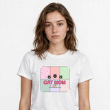 Lifestyle woman wearing Cat Mom AF Dead Tired But Cute Shirt chest 0.60 Etsy high-converting FINAL LOCKED woman-first