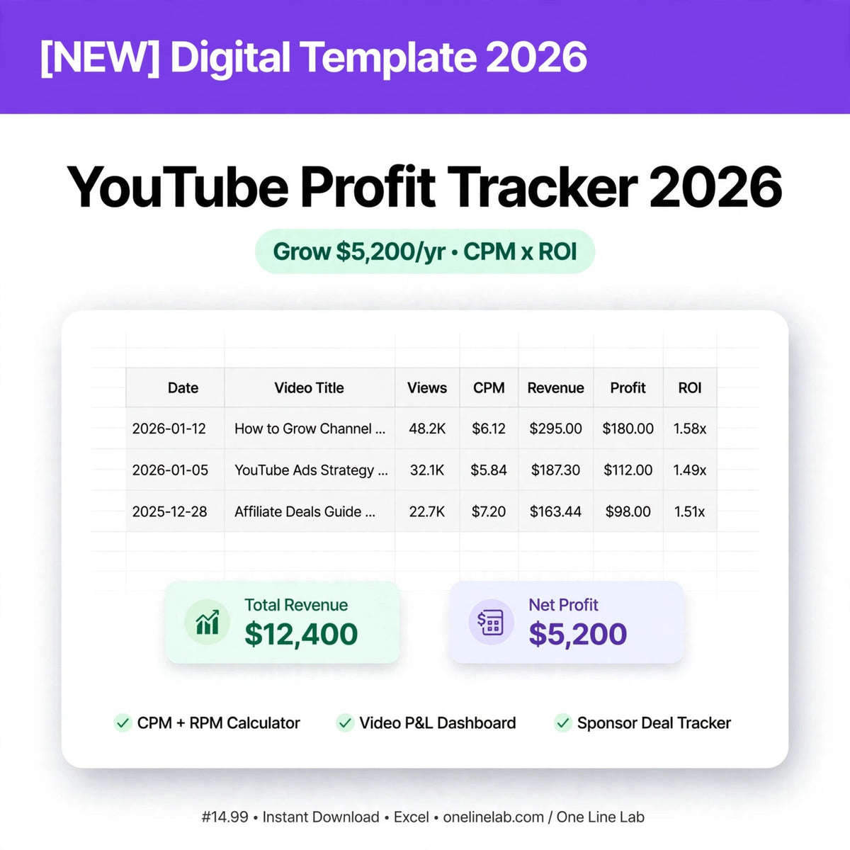youtube-profit-tracker-2026 high-cvr hero 2026